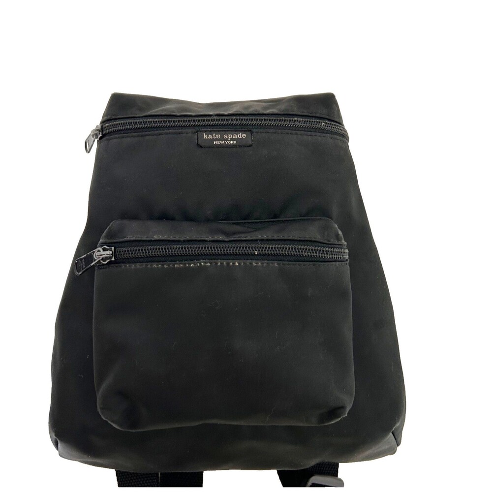VTG Y2K Old School Kate Spade Vintage 90’s Nylon Mini Backpack Purse Black 1990s